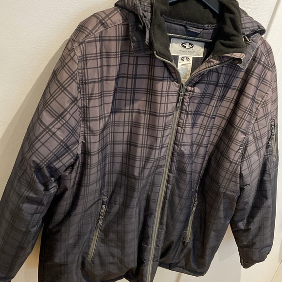 🕕🌠Athletic Works Gray Gradient Hooded Winter Coat - Picture 3 of 15